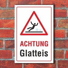 Schild Achtung Glatteis