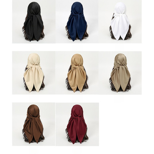 90x90cm einfarbig satin - einfarbig,