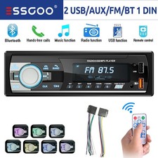 Autoradio mit FM Bluetooth Freisprecheinrichtung Fernbedienung 1 DIN USB Aux BT
