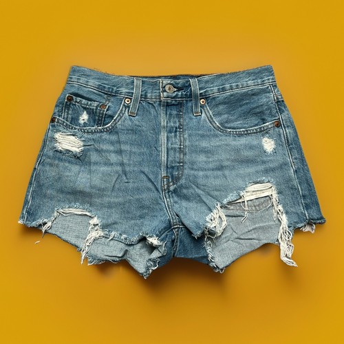 Levi 501 hotpant destroyed - 501,