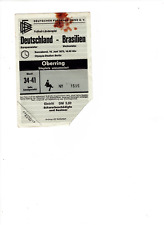 Eintrittskarte Fußball-Länderspiel Deutschland - Brasilien in Berlin 1973