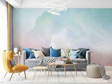 3D Blau Himmel Wolke Aquarell