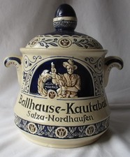 alter Jugendstil Topf Ballhause-Kautabak Salza-Nordhausen Verkaufsgefäß (112500)