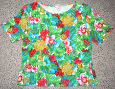 Damen T-Shirt bunt gemustert