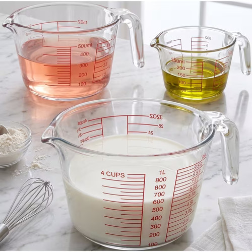 Messbecher glas set - 3x,