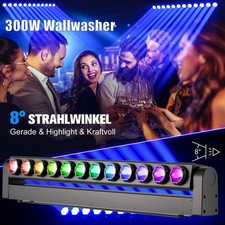 300W RGBW 12 LED Moving Head Wallwasher Partylicht Bar DMX Strahl Strobe DJ Show
