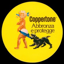 Werbe Aufkleber - Coppertone Sonnencreme - 6x6cm - Vintage 70er 80er