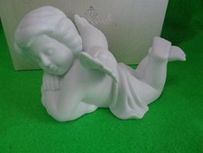 Großer  liegender Engel  träumend  weiß  10 cm von Rosenthal