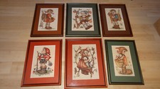 6 x Bild-er Stickerei Hummel