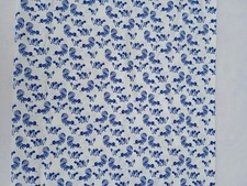 0,55m Westfalenstoff Druckstoff  " Hähnchen "  140cm blau weiß