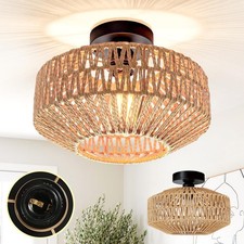 Rattan Deckenlampe Boho