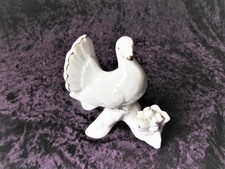 Vintage Porzellan-Figur Weiße Taube Porzellan Mini Figur
