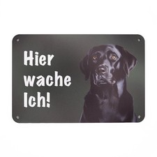 Labrador Schwarz „Hier wache