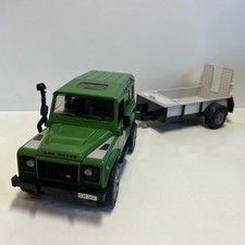 BRUDER - 1928 Land Rover Defender mit Anhänger - 59 cm lang - GUT   #3591