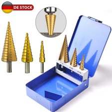 HSS STUFENBOHRER-SET 3-tlg. Schälbohrer Titanbeschichtet TIN Metall 4-32 mm