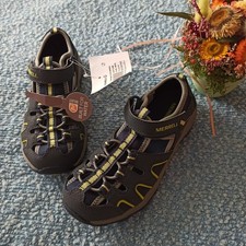 Kinder Sandalen Jungen, Gr. 34, Marke Merkels, Neue, Grau/blau/ Neon-Grün