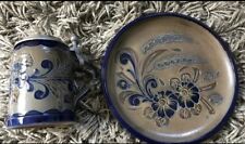 Schierlinger Jahres Teller und Jahres Krug Handgefertigt Steingut NEUwertig Set