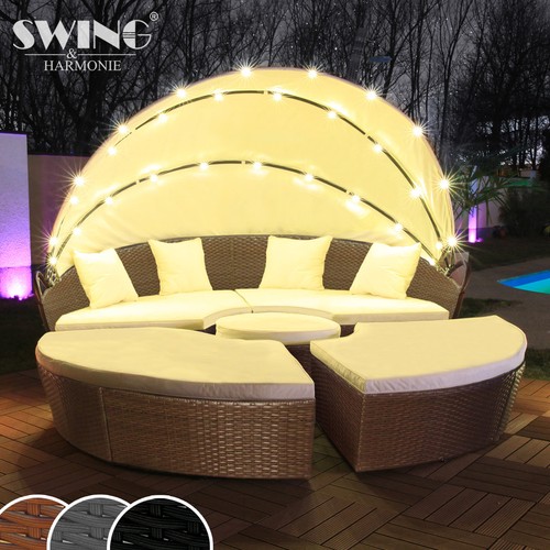 Led sonneninsel rattan - -,