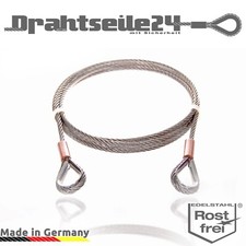 Edelstahlseil mit kausche 2mm - kausche,