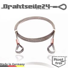 Edelstahlseil mit Kausche 2mm