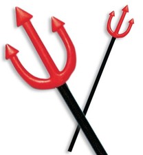 Teufelsdreizack 2er Set mini 58 cm klein Teufel Dreizack Halloween 129071313