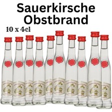 Obstbrand Sauerkirsche 10x4cl (40%Vol) Kirschwasser Kirschbrand | kleine Flasche