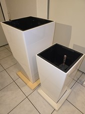 Lechuza CUBICO (weiß) 40 und 30 incl. Roll-Untersetzer im Set