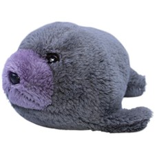 Süße Robbe mit lila Schnauze Kuscheltier 22cm Gebraucht Robbe