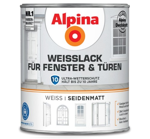 Alpina weißlack für fenster - weißlack,