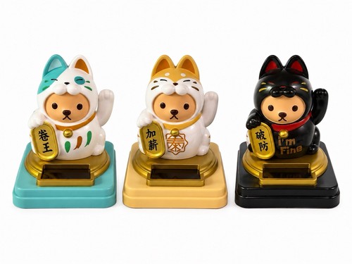 Solar wackelfiguren katzen 3er - wackelfiguren,