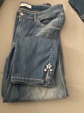 cambio Jeans Piper Short vintage, Gr.44, used Optik, Perlen am Beinabschluss