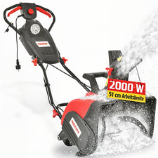 Schneefräse Schneeschieber Elektro 2000 W 51 cm Arbeitsbreite Schnee Fräse Besen