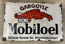 Gargoyle Mobiloil Deutsche Vacuum Oel Aktiengesellschaft Emailleschild Reklame