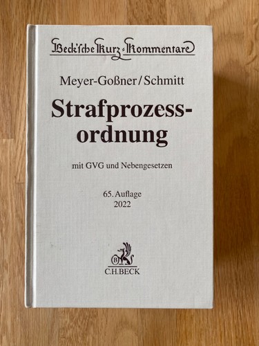 Beck meyer goßner schmitt - beck,, meyer-goßner/schmitt
