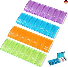4 Stück Tablettenbox 7 Tage