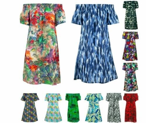 Elastisch bequem kleid - elastisch,