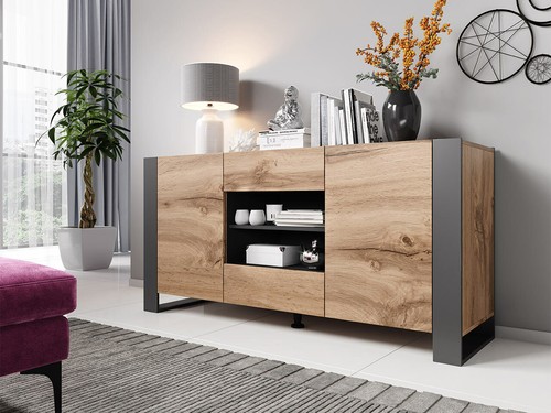 Kommode wood highboard - kommode,