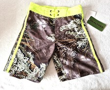 Jungen Badehose/Shorts GRAU-GRÜN  Gr 116/122 Neu mit Etikett