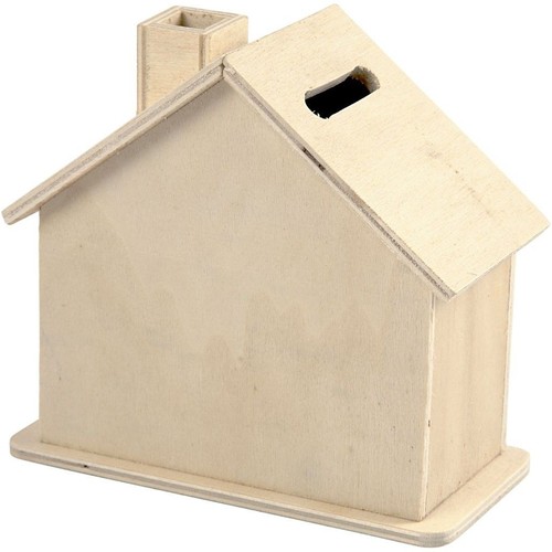 Holz spardose haus häuschen - holz-spardose,