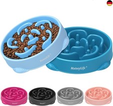 MateeyLife Hundenapf 2 Stück, Anti schling napf Hund ? Rutschfester Slow Feeder 