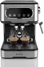 Gorenje Espressomaschine ESCM15DBK Siebträgermaschine Milchschaumdüse silber