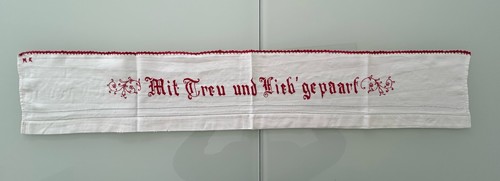 Altes besticktes spruchband - altes,