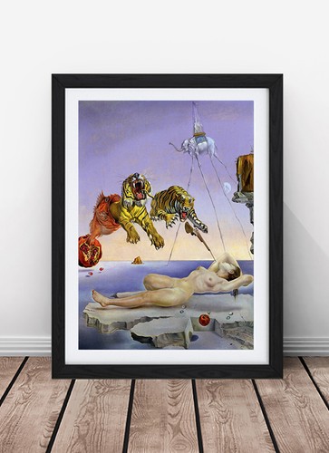 Salvador dali tiger gerahmter - salvador,