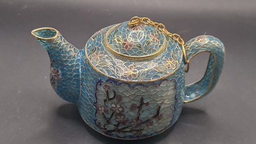 Cloisonne teekanne bunt deko - teekanne,