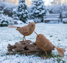 2 Vögel SET Edelrost 3D