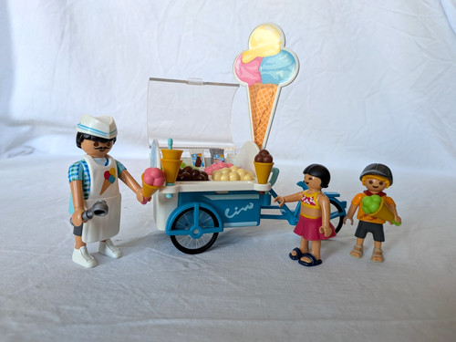 Playmobil fahrrad mit - fahrrad, eiswagen