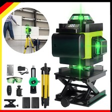 16 Line Laser Level Wasserwaage 4D 360° Kreuzlinienlaser Selbstnivellierend Kit