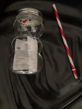 Starbucks Schneemann DW Glas Tasse Ca. 380-400ml Neu Ovp Trinkglas Incl. Strohh