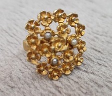 Traumhafter Perlen-Ring Silber 925 vergoldet Meistermarke Gr. 55 6,4 Gramm