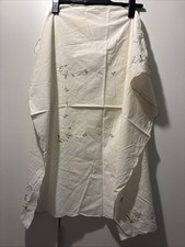 Tischdecke Weiß Bestickt Blumen Weiß Quadratische Form Überdecke Gedeckter Tisch